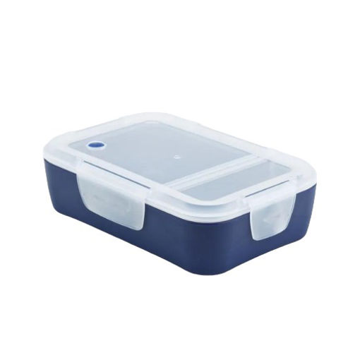 Picture of SMASH RECTANGULAR LUNCH BOX WITH DIVIDER NAVY BLUE
